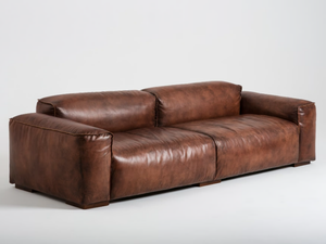 LAZY - 3 seater leather sofa - Sofa by Mantellassi 1926