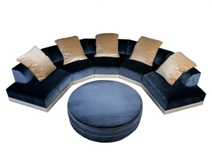 NOMADE - Sectional curved velvet sofa - Sofa by Mantellassi 1926