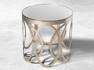 SCARLETT - Marble and metal high side table - Coffee table by Mantellassi 1926