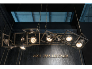 TOTÒ - Acid etched brass pendant lamp - Ceiling lamp by Mantellassi 1926