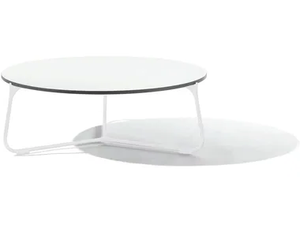 MOOD - Round iroko garden side table - Side table by MANUTTI