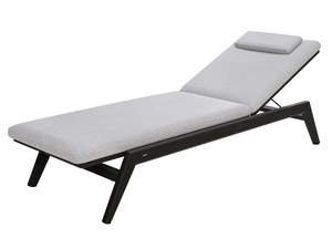 SUNRISE - Teak and fabric sun lounger - Accessories by MANUTTI