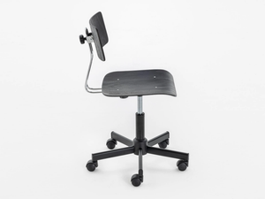 WORK - Swivel beech office chair with 5-Spoke base - Office Chair by Mara
