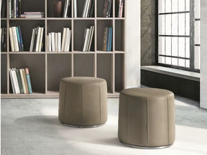 DODO - Upholstered leather pouf with removable lining - Pouf by Marac
