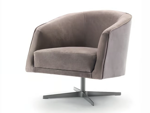 LESLIE - Swivel fabric armchair with armrests - Armchair by Marac