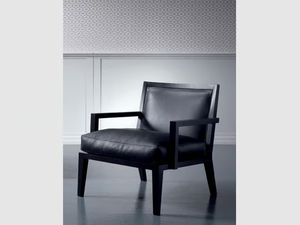 SOFIA - Leather easy chair with armrests - Armchair by Marac
