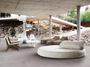 CEMENTUM20 - Indoor/outdoor porcelain stoneware flooring with concrete effect - Floor tile-stone by MARAZZI