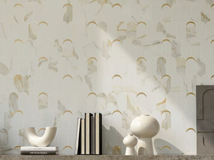 SCULTOREA CALACATTA ORO FINO - Porcelain stoneware mosaic - Wall tile-stone-brick by Marca Corona