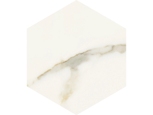 SCULTOREA ESAGONA CALACATTA ORO FINO - Porcelain stoneware wall/floor tiles with marble effect - Wall tile-stone-brick by Marca Corona