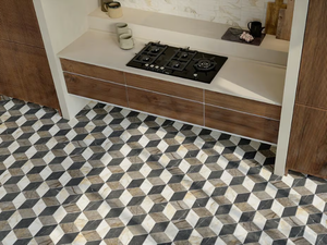 SCULTOREA MIX WARM - Porcelain stoneware wall/floor tiles with marble effect - Wall tile-stone-brick by Marca Corona