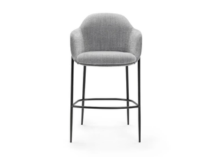 CHIA - Upholstered stool with back - Stool by Marelli