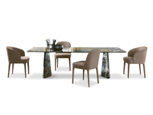 HEBO - Rectangular marble dining table - Table by Marelli