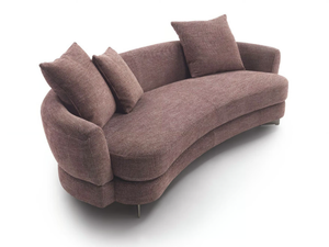 JEFF - Curved 3 seater fabric sofa - Sofa by Marelli