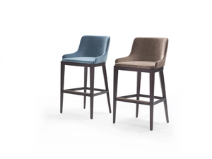 NICOLE - Fabric barstool with back - Stool by Marelli