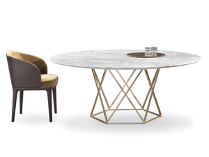 TATLIN - Round marble dining table - Table by Marelli