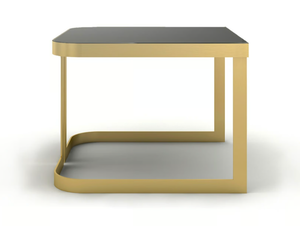 CLARK - Low square brass coffee table - Coffee table by Marioni