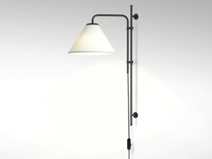 FUNICULÍ A FABRIC - Iron wall lamp with polyester shade - Wall lamp by Marset