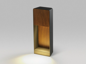 LAB - LED aluminium and wood bollard light - Floor lamp by Marset