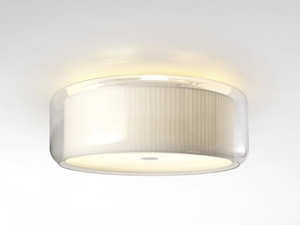 MERCER - LED blown glass and fabric ceiling light - Ceiling lamp by Marset