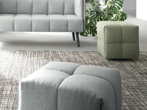 INATTESA - Square fabric pouf - Pouf by Martex