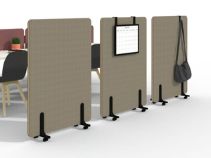 NUCLEO - Mobile fabric office screen with casters - Screens by Martex
