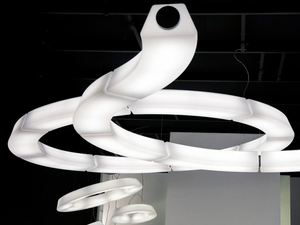 CIRCULAR POL XXL - Dimmable polyethylene pendant lamp - Ceiling lamp by Martinelli Luce