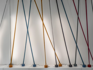 ELASTICA - LED height-adjustable elastic fabric floor lamp - Floor lamp by Martinelli Luce