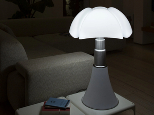 PIPISTRELLO 4.0 - LED table lamp in methacrylate and stainless steel - Table lamp by Martinelli Luce
