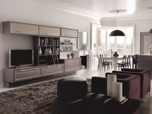 CONVIVIO CONTEMPORARY - Custom wooden storage wall - Cabinet by Martini Interiors