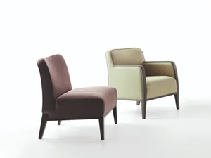 Natalie - Leather armchair with armrests - Armchair by Martini Interiors