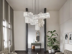 CUBO COMBO S175 SQ - Pendant lamp with crystals - Ceiling lamp by Masiero