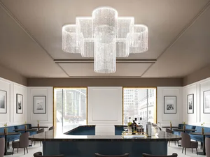 GALASSIA O1 SNG - LED ceiling lamp with crystals - Ceiling lamp by Masiero