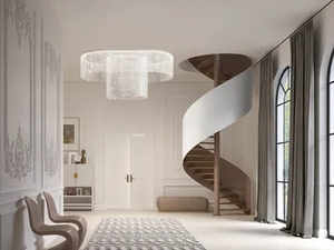 GALASSIA Q1 SNG - LED ceiling lamp with crystals - Ceiling lamp by Masiero