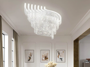 GALASSIA R2 SNG - LED ceiling lamp with crystals - Ceiling lamp by Masiero