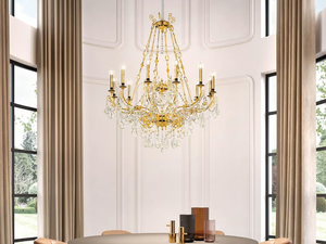 ODESSA S 12/120/155 - Pendant lamp with crystals - Ceiling lamp by Masiero