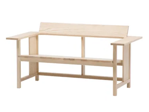 MC10 CLERICI - 2-seater ash bench with back - Bench by Mattiazzi