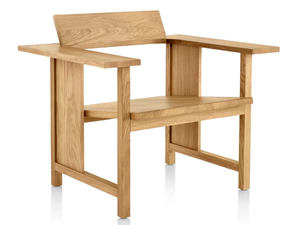 MC10 CLERICI - Oak armchair with armrests - Armchair by Mattiazzi