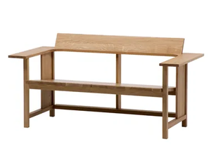 MC10 CLERICI - Oak bench with back - Bench by Mattiazzi