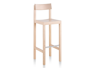 MC14 PRIMO - High beech stool with back - Stool by Mattiazzi