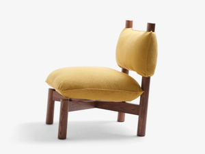 MC25 PAF PAF - Fabric and ash wood easy chair with removable cover - Armchair by Mattiazzi
