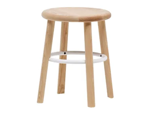 MC5 SOLO - Low ash stool with footrest - Stool by Mattiazzi
