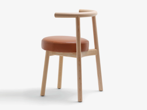 MC5 SOLO SOFT - Stackable leather and ash wood chair with integrated cushion - Accessories by Mattiazzi