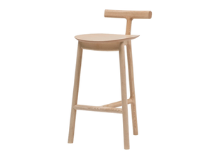 MC7 RADICE - High ash stool with back - Stool by Mattiazzi