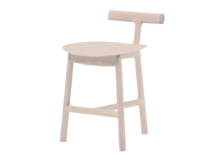 MC7 RADICE - Low ash stool with back - Stool by Mattiazzi