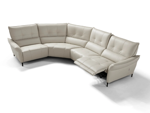 LEONARDO - Recliner sectional leather sofa - Sofa by Max Divani