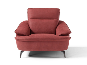 MEDEA - Leather armchair with armrests - Armchair by Max Divani