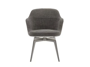 CARATOS - Swivel fabric chair with armrests - Chair by Maxalto