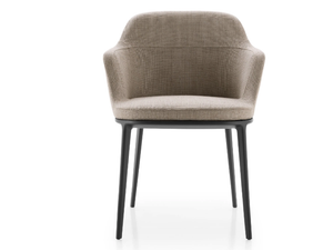 CARATOS - Upholstered fabric chair with armrests - Chair by Maxalto