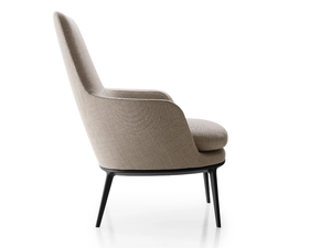 CARATOS - Upholstered fabric easy chair high-back - Armchair by Maxalto