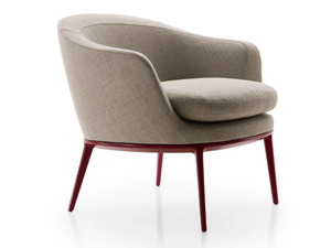 CARATOS - Upholstered fabric easy chair with armrests - Armchair by Maxalto